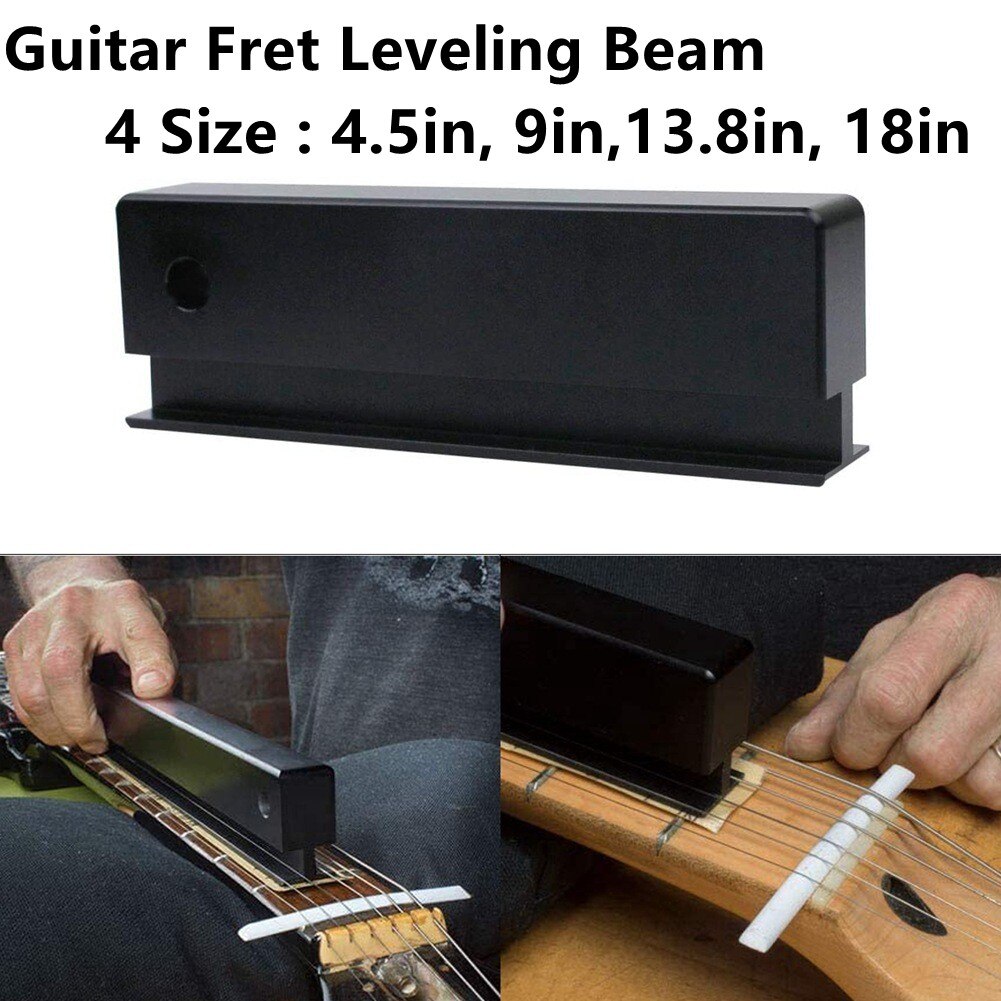 Lime Luthier pour instrument de musique, 4.5-18 pouces, ponçage, faisceau de nivellement, instrument de bricolage, accessoires de guitare, noir