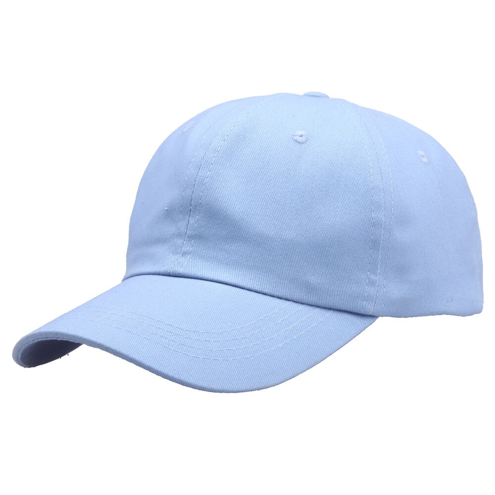 Vrouwen Effen Kleur Baseball Caps Voor Mannen Eenvoudige Zwarte Jongen Verstelbare Outdoor Meisjes Snapback Cap Multicolor Zon Trucker hoed: Sky Blue