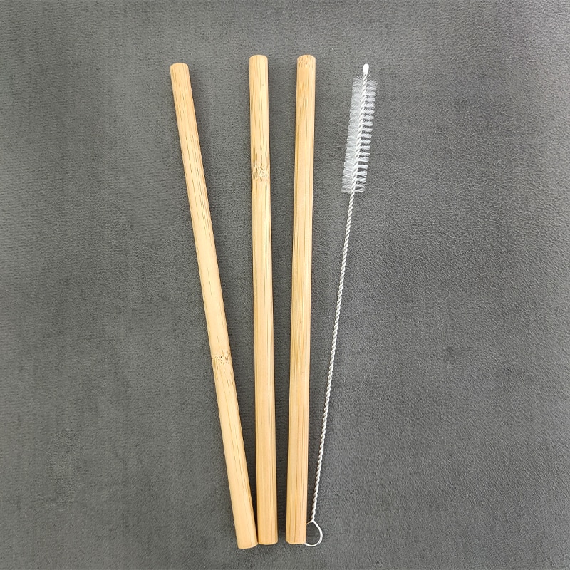 Natural Biodegradable Bamboo Straw Reusable Straws Eco Friendly Natural Organic Bamboo Drinking Straws for Bar Party