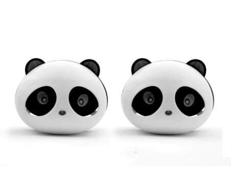 2 st biluttag parfym luftkonditionering ventil luftfräschare bilstyling söta panda ögon parfymer auto bilstyling gratis skepp: Svart
