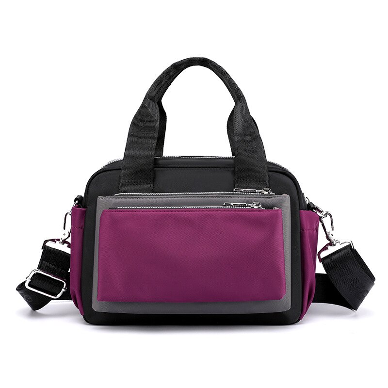 Vrouwen Handtassen Grote Capaciteit Schoudertas Waterdichte Duurzaam Nylon Handtas Vrouwelijke Dagelijkse Crossbody Tassen Bolsa Sac A Main: Paars