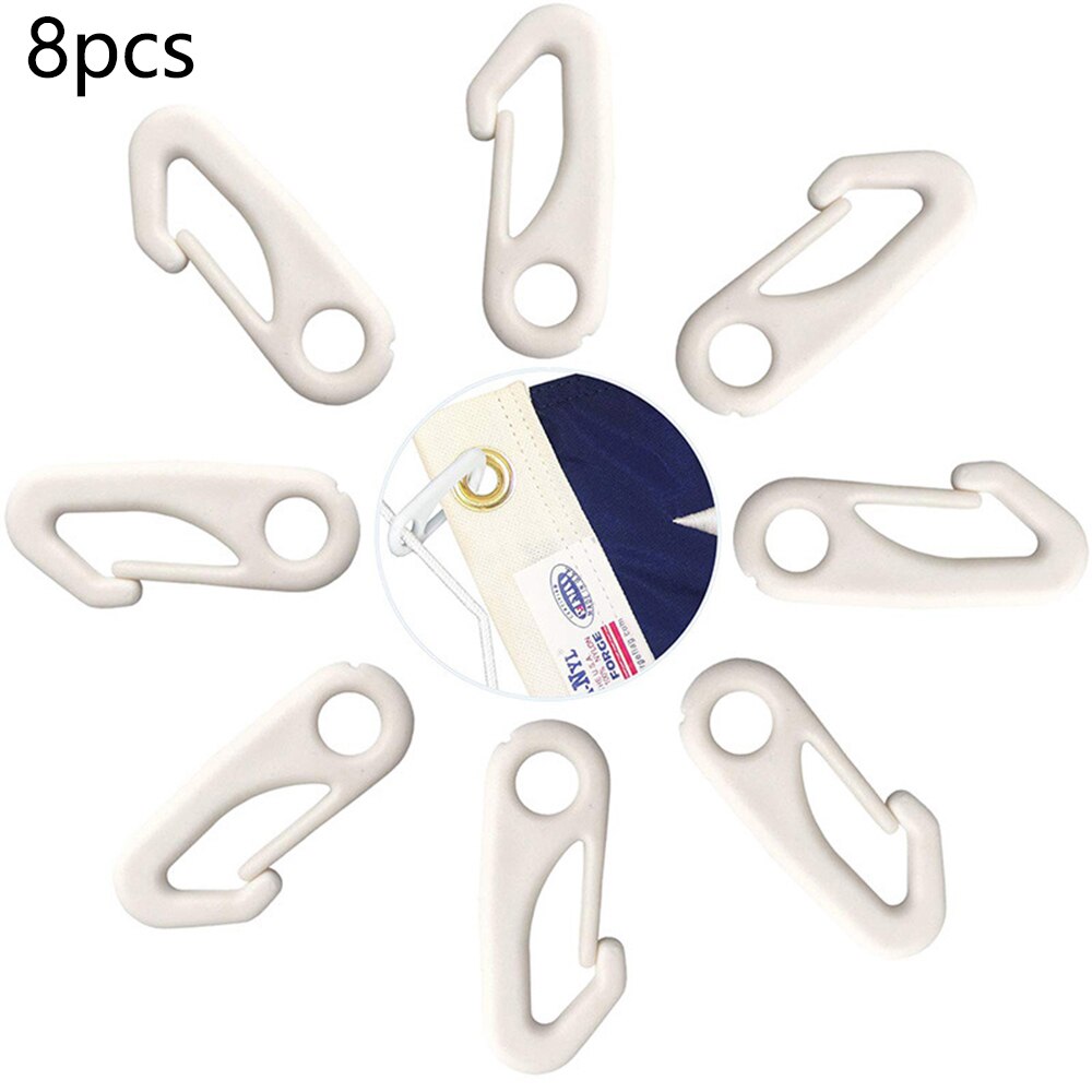 8Pcs Heavy Duty Vlaggenmast Snap Haak Clips Vlag Pole Attachment Accessoire Nylon Spuitgieten 60*26Mm Anti-Uv clips