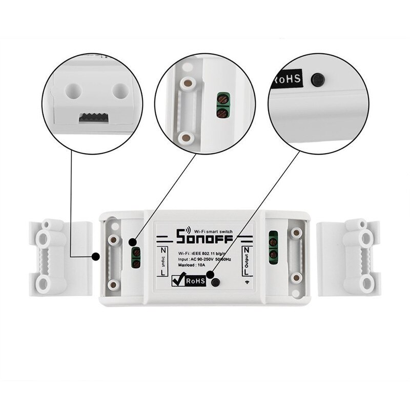 12 stk sonoff basic wifi switch universal til smart home wifi switch automationsmodul timer diy fjernbetjening til iphone ios