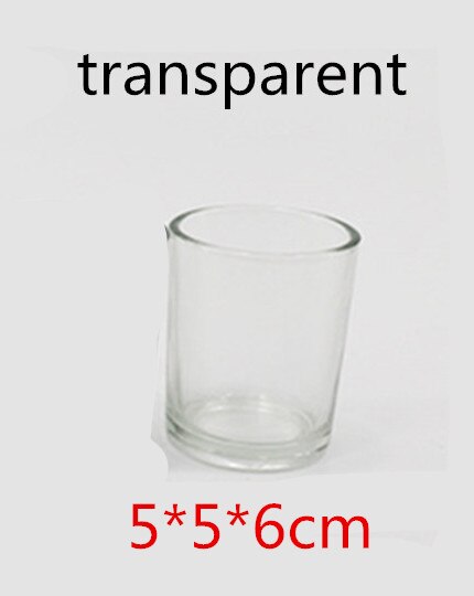 Glaskop til fyrfadslys, matteret, gennemsigtig og sort lysestage til at holde vokslys, diy stearinlysfremstilling: Lille gennemsigtig