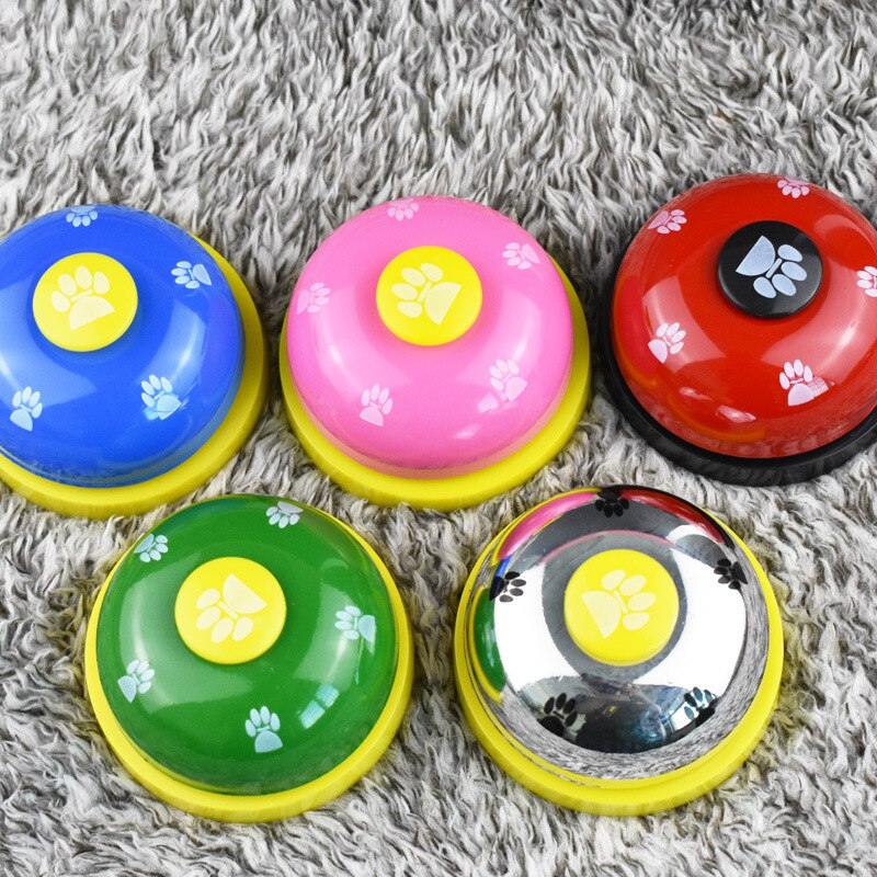 Funny Pet Training Bel Hond Speelgoed Leuke Footprint Ring Kleine Puppy Training Call Bell Diner Trainer Bell