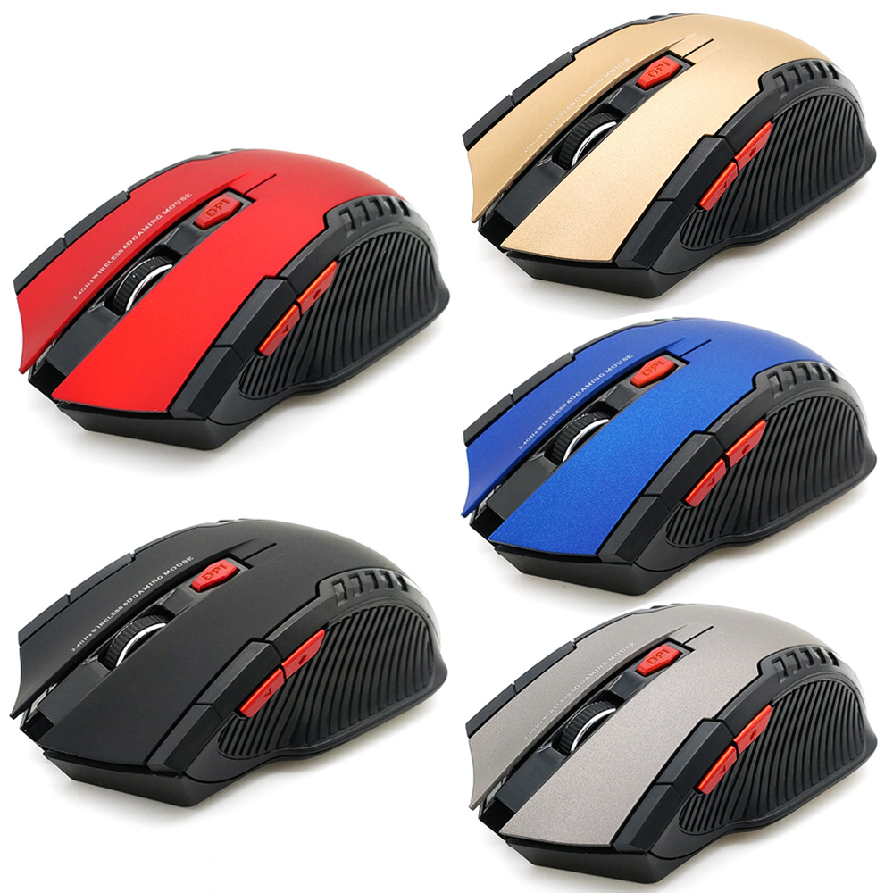 Draadloze usb muis 2000 dpi instelbare usb 2.0 ontvanger optische computermuis 2.4 ghz ergonomische muis voor laptop pc