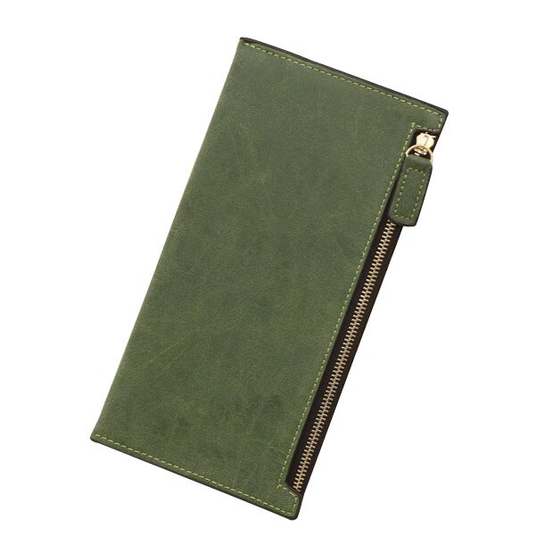 Long Style Letter Nubuck women wallets Female Lovely wallet card holder coin purse Holders: Green