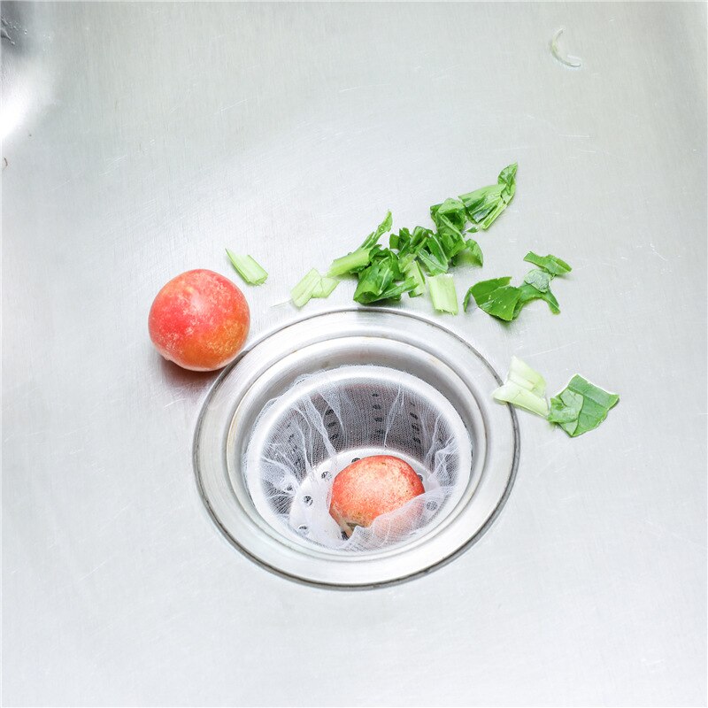 100PCS Kitchen Drain Residue Filter Garbage Bag Anti-Clogging Water Bag Sink Garbage Filter Water Cut Bag