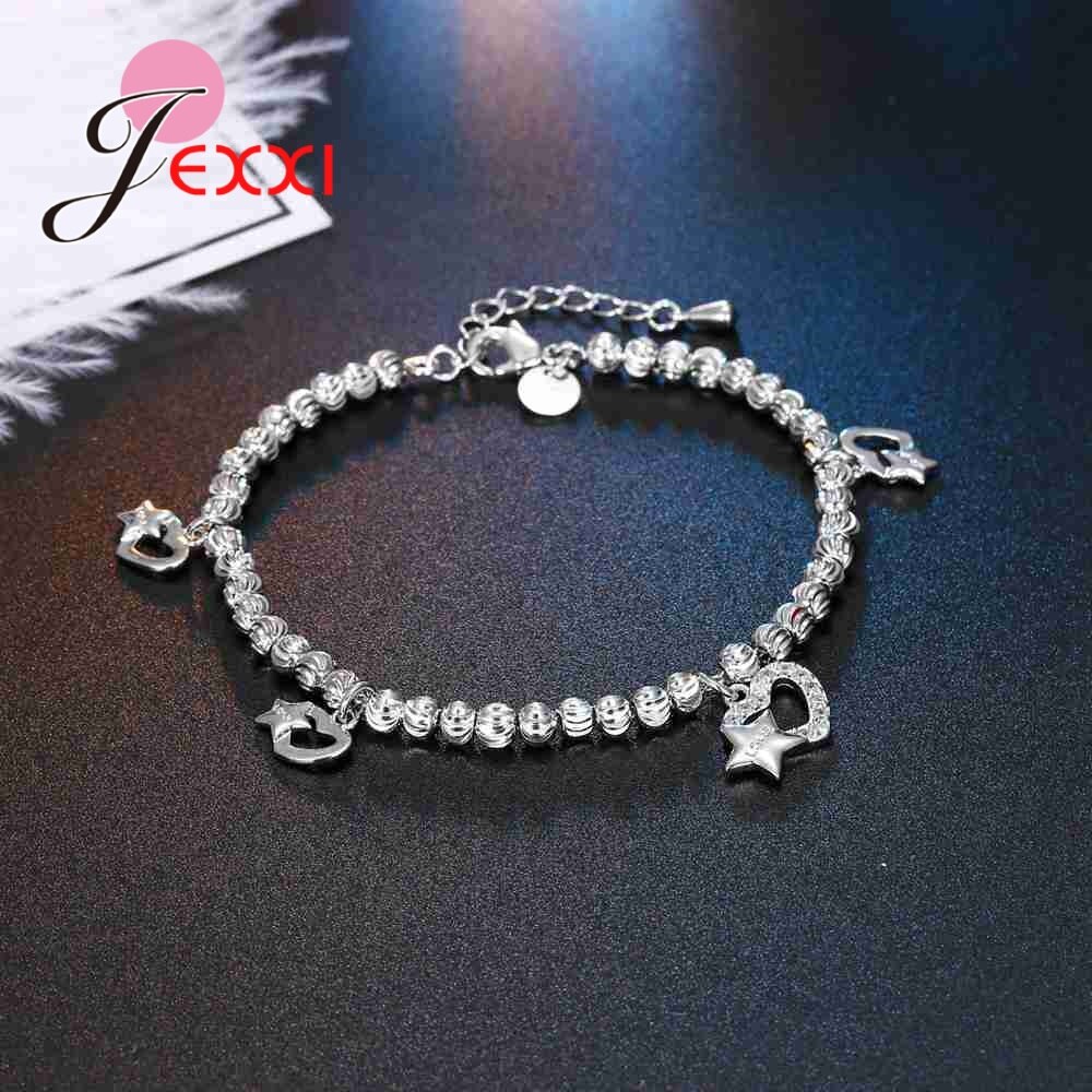925 sterling zilveren kralenarmbanden, eenvoudig verstelbaar, pulseras mujer sieraden voor vrouwen, beste vriend 16 stijl