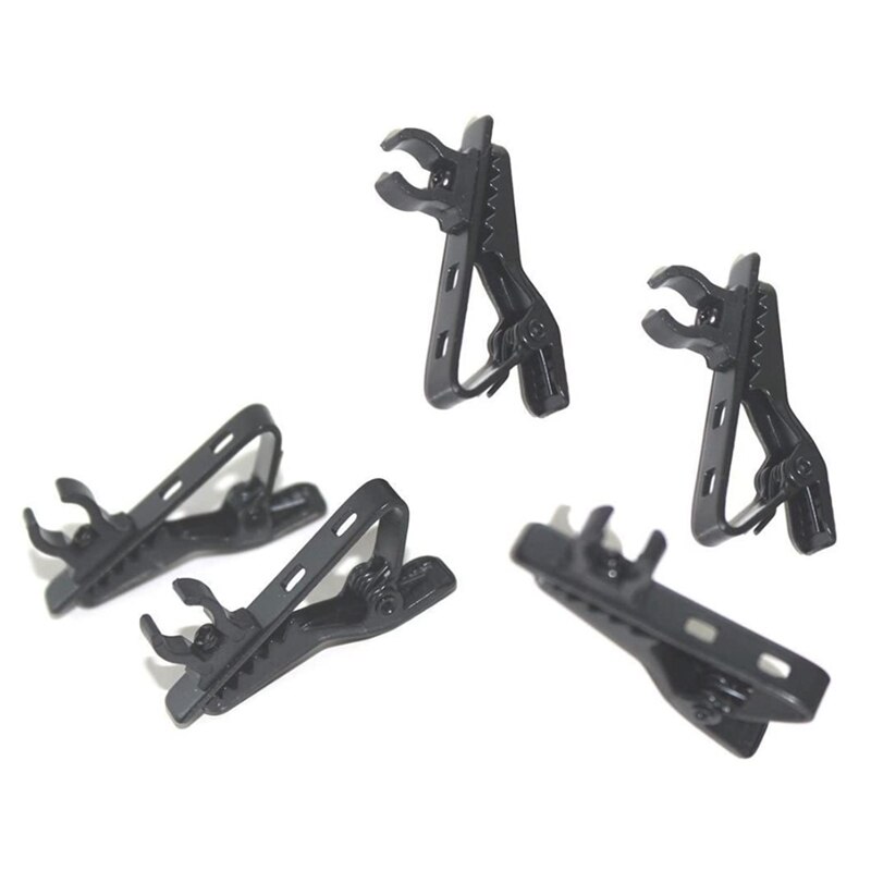 5 stück mikrofon-eisenclips, krawattenclips vom typ c, ansteckmikrofon-zubehör für kragenclips für kondensatormikrofone