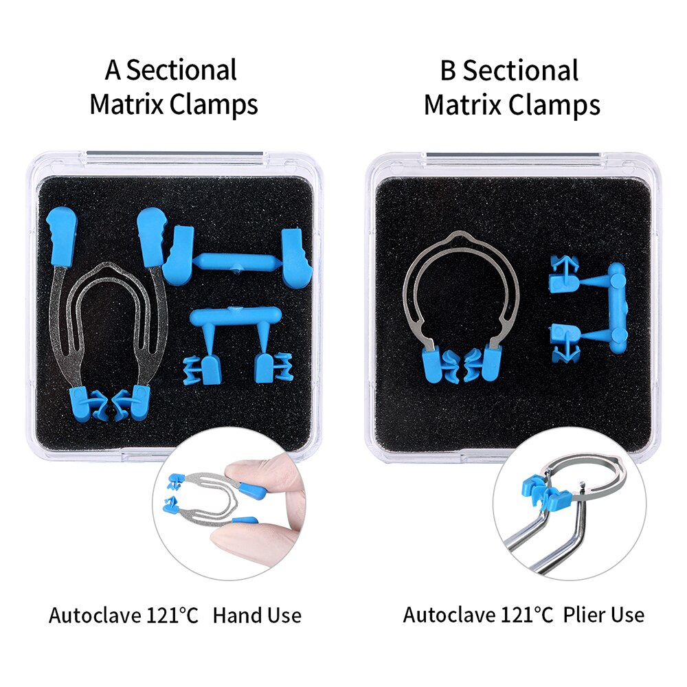 Tandheelkundige Sectionele Voorgevormd Metalen Lente Clip Tanden Vervanging Tandarts Matrix Ring Gereedschap Lab Instrument