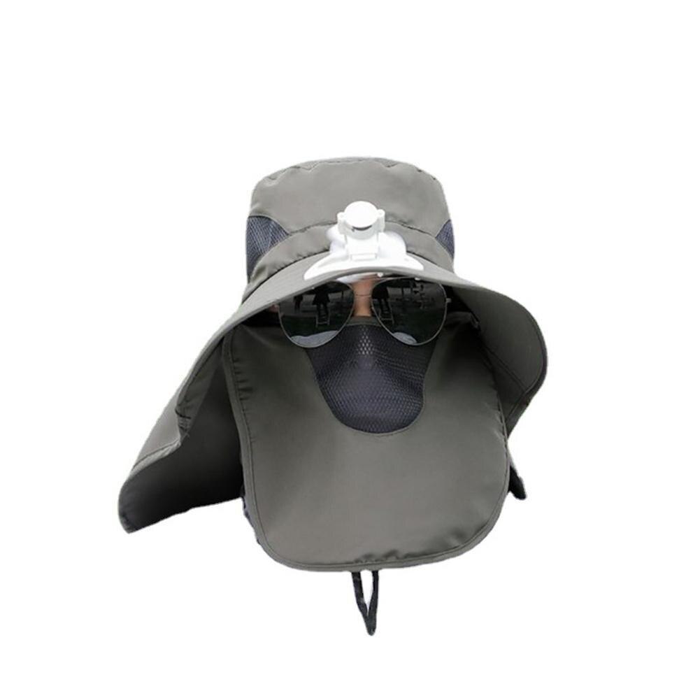 Sombreros de sombrilla de ala ancha con cuello de abanico, cubierta de cara, solapa, gorros de Sol para deportes de pesca al aire libre