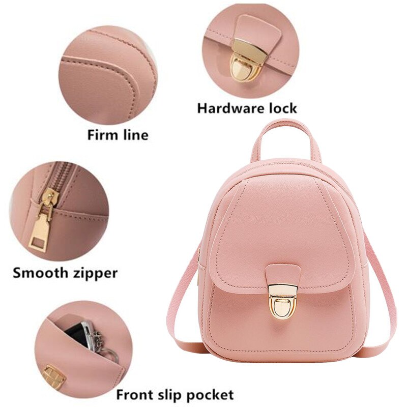 Korean Style Girls' Backpack Multi-Function Small Back Pack Women Shoulder Hand Bags Female Bagpack School Bag Pack