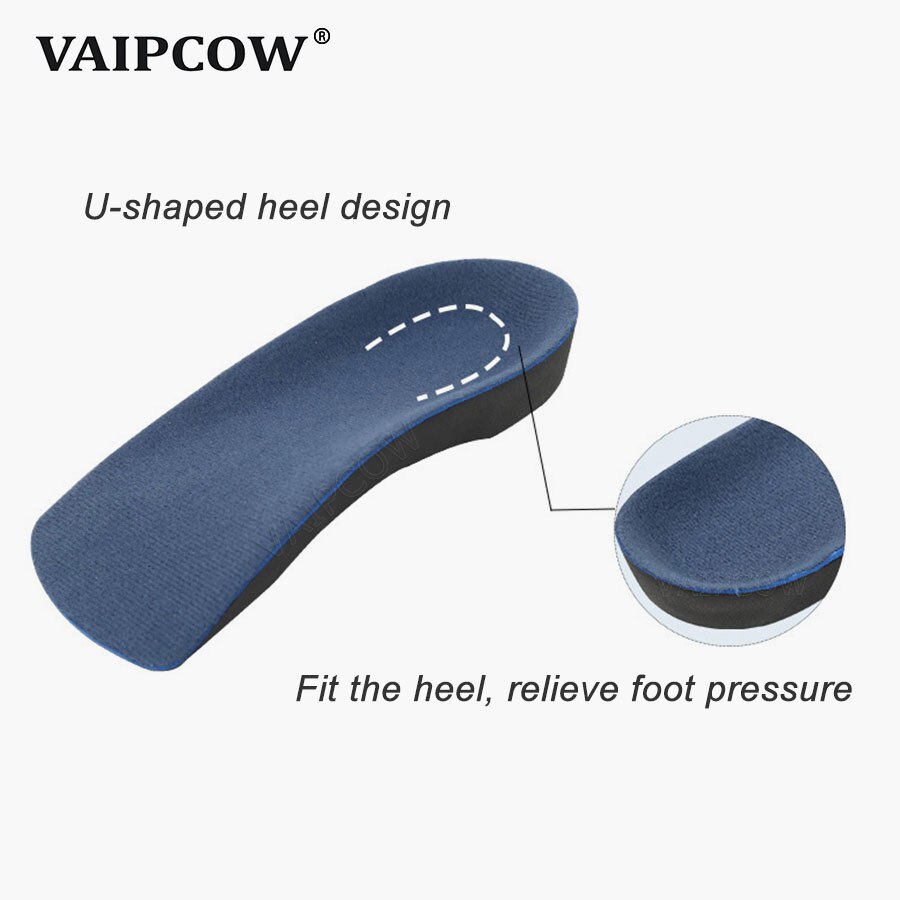 EVA Flat Foot Orthotics insole Arch Support Half Shoe Pad Orthopedic Insoles Foot Care for Men and Women
