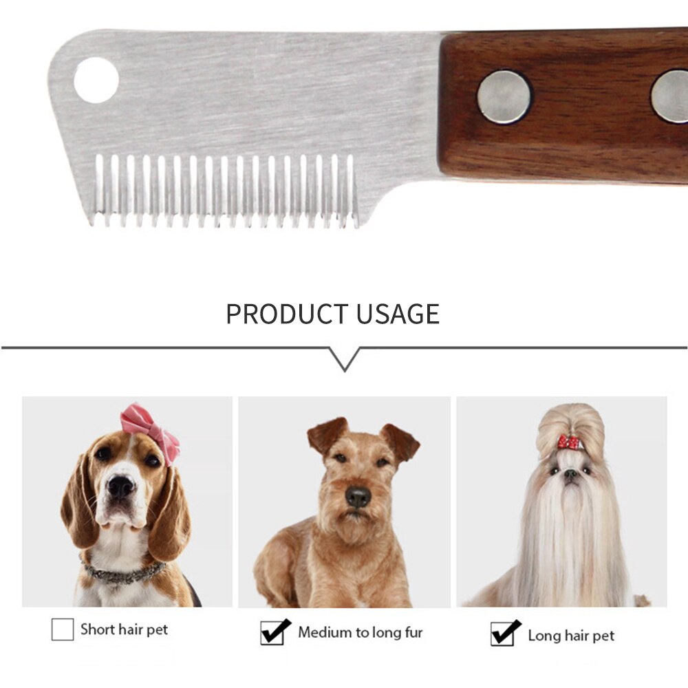 Hond Haar Vlooienkammetje Rvs Pin Grooming Borstel Kam Voor Katten Honden Grooming Kammen Cleaning Tools