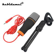 Kebidumei Condensator Microfoon 3.5mm Plug Home Stereo MIC Desktop Statief Microfoon voor Skype Chatten Video Gaming Opname