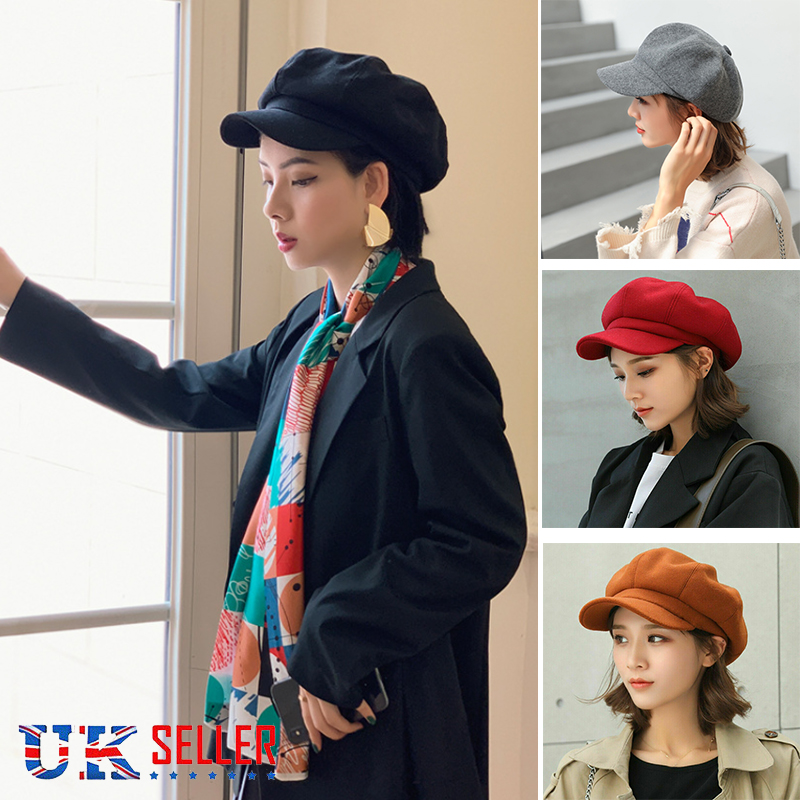 Outono inverno octogonal chapéus moda lã boinas bonés feminino branco chapéus artista francês bonés de alta qualidade ao ar livre chapéu hat hat hat а hat