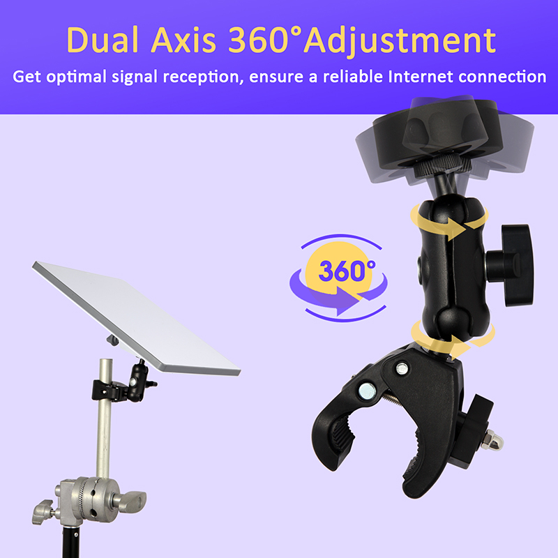 SuitableforStarlinkMini2024 clip installation kit, adjustable clip installation on roofs, suitable for cars, RVs, ladders, ships
