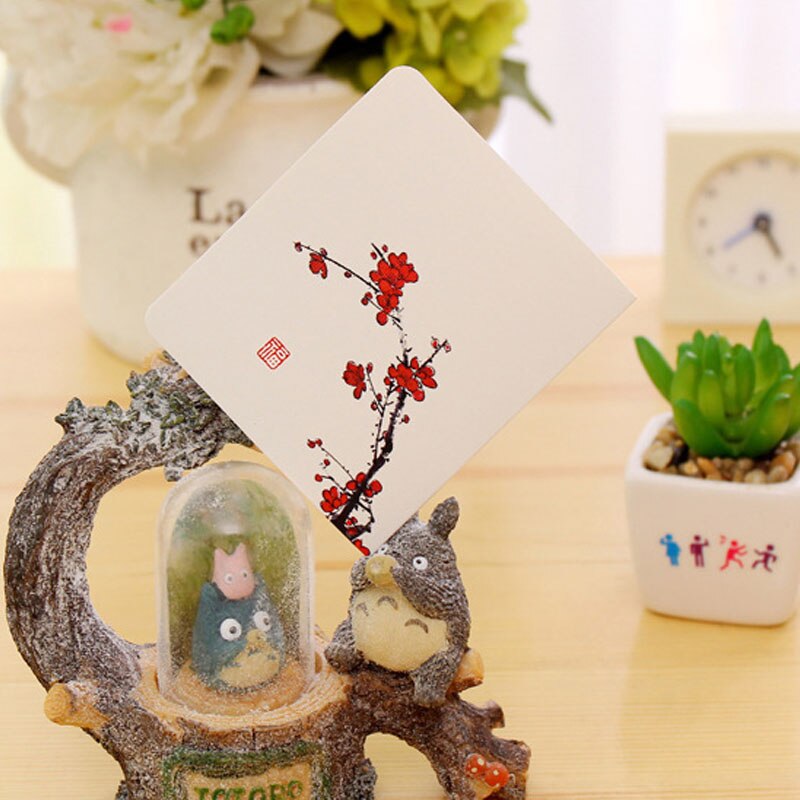 10 Pcs Christmas Cards Greeting Cards Postcards Message Chinese Style Card Simple Classic and Fresh Folding