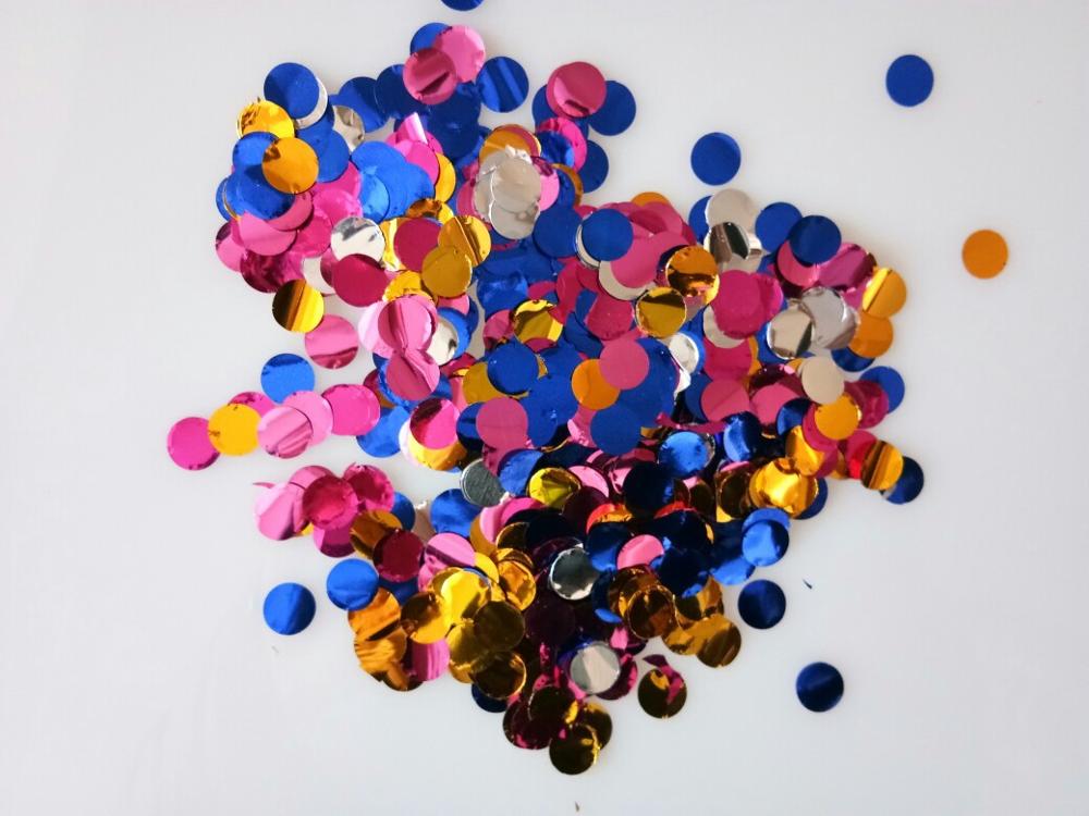 10g ballongpaljetter runda färgade papper bobo ballong genomskinlig ballongfyllning fest bröllopskonfetti pappersrester strössel: Paljetter-blandade färger