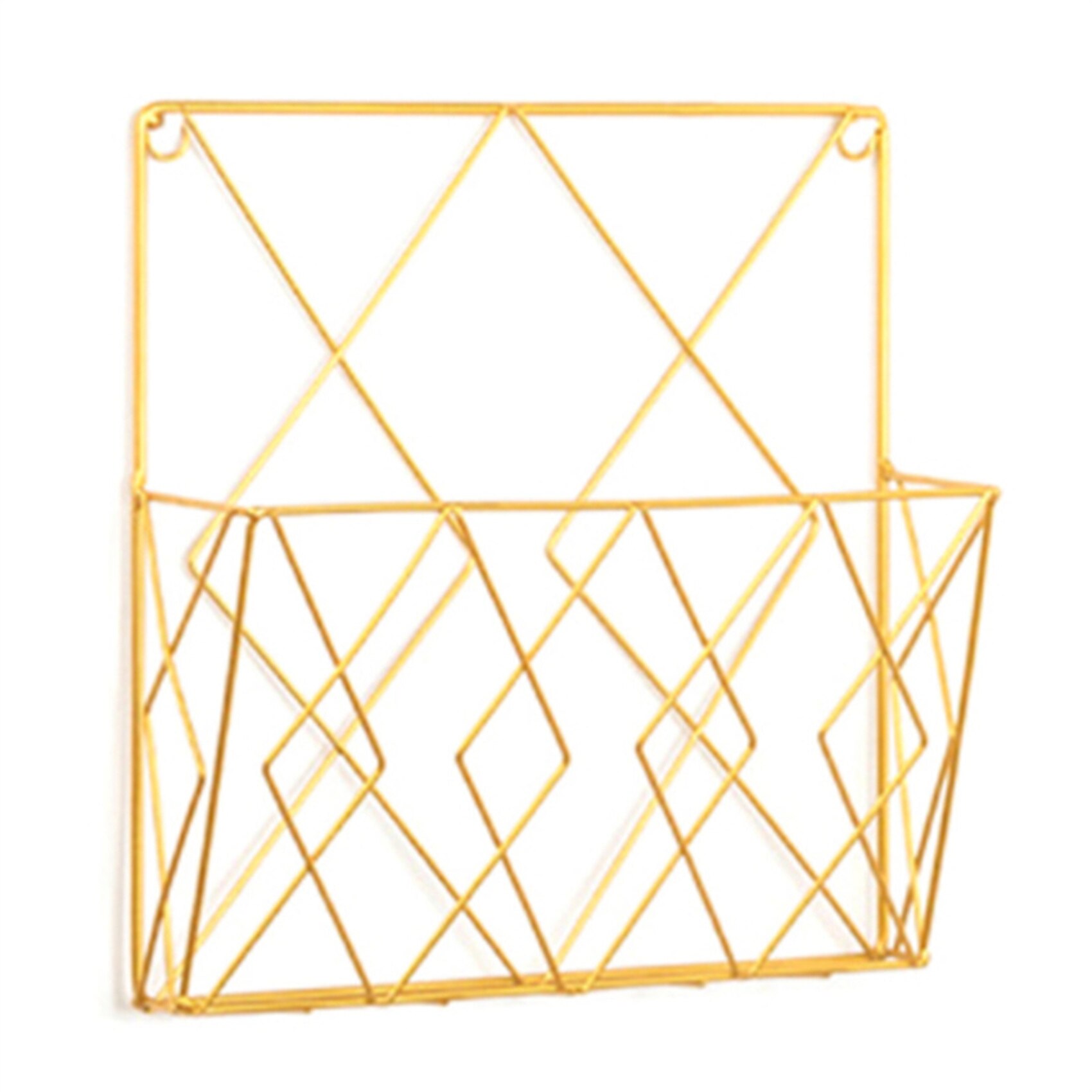 Modern Iron Wall Magazine Metal Wire Shelf Rack Decoration for Home Bedroom Books Room Magazine Books Display Racks: Gold