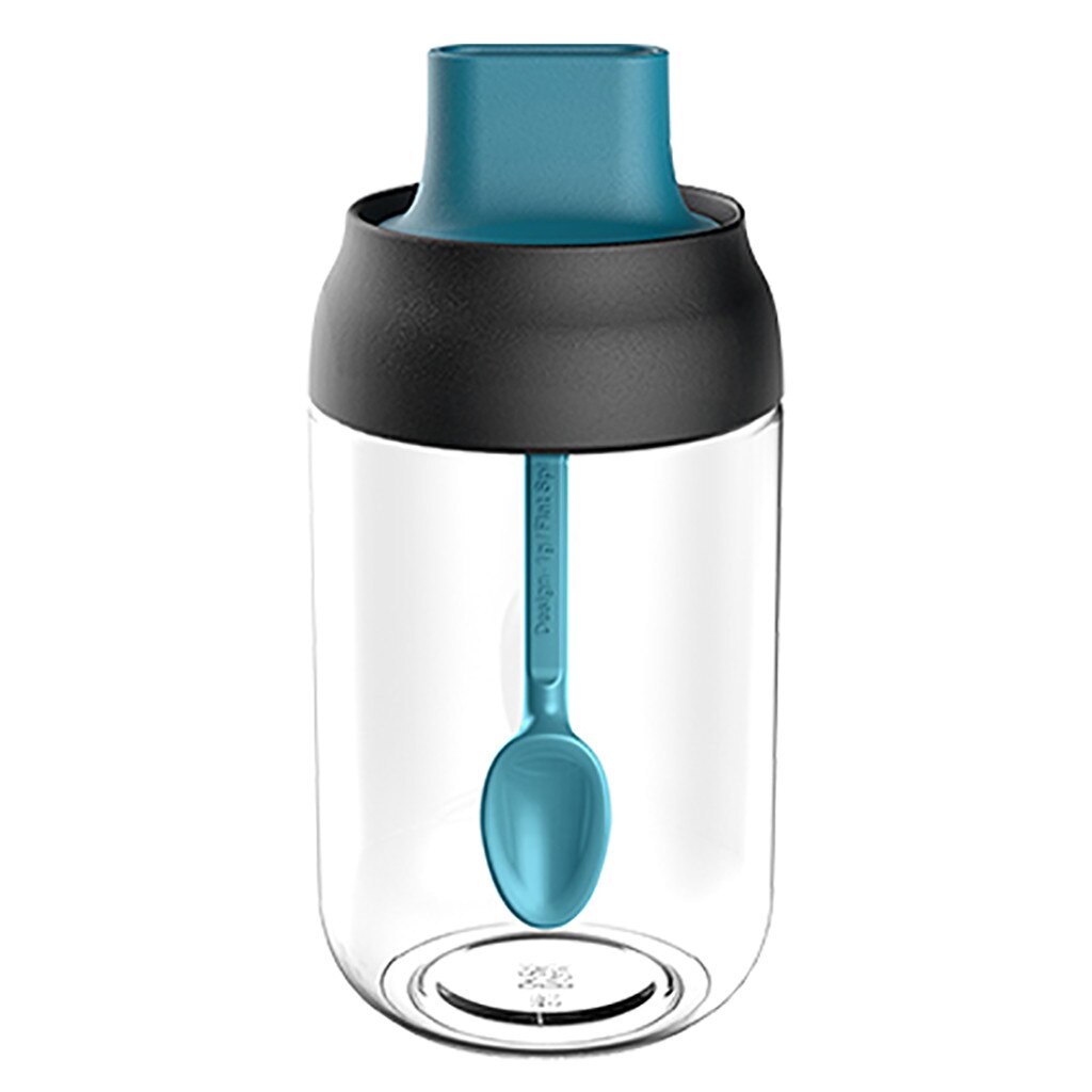 250ml Glass Airtight Jar Spice Containers Bottle Condiment Salt Pepper Seasoning Storage Bottle Spice Jars Pot With Spoon Lid#J: F