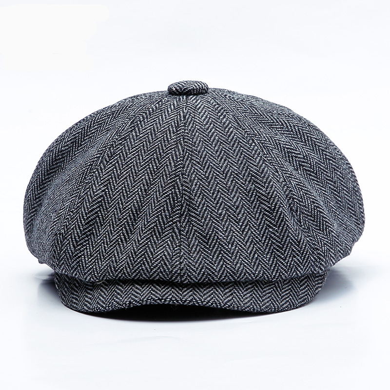 Baretter unisex efterår vinter avisdreng hat mænd kvinder varm tweed ottekantet kasket til mandlige detektiv hatte retro flade kasketter