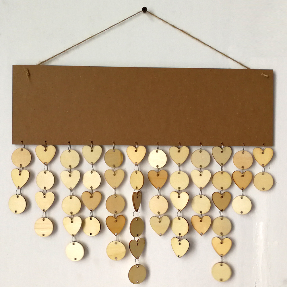 Wooden Calendar Board Sign Family Celebration and Birthday Reminder DIY Wooden Craft for Home Decoration