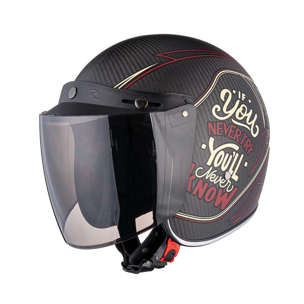 Retro vintage viseira bolha motorcykelhjelm linse boble skjold visir briller åbent ansigt egnet til alle 3 snap scooter hjelm