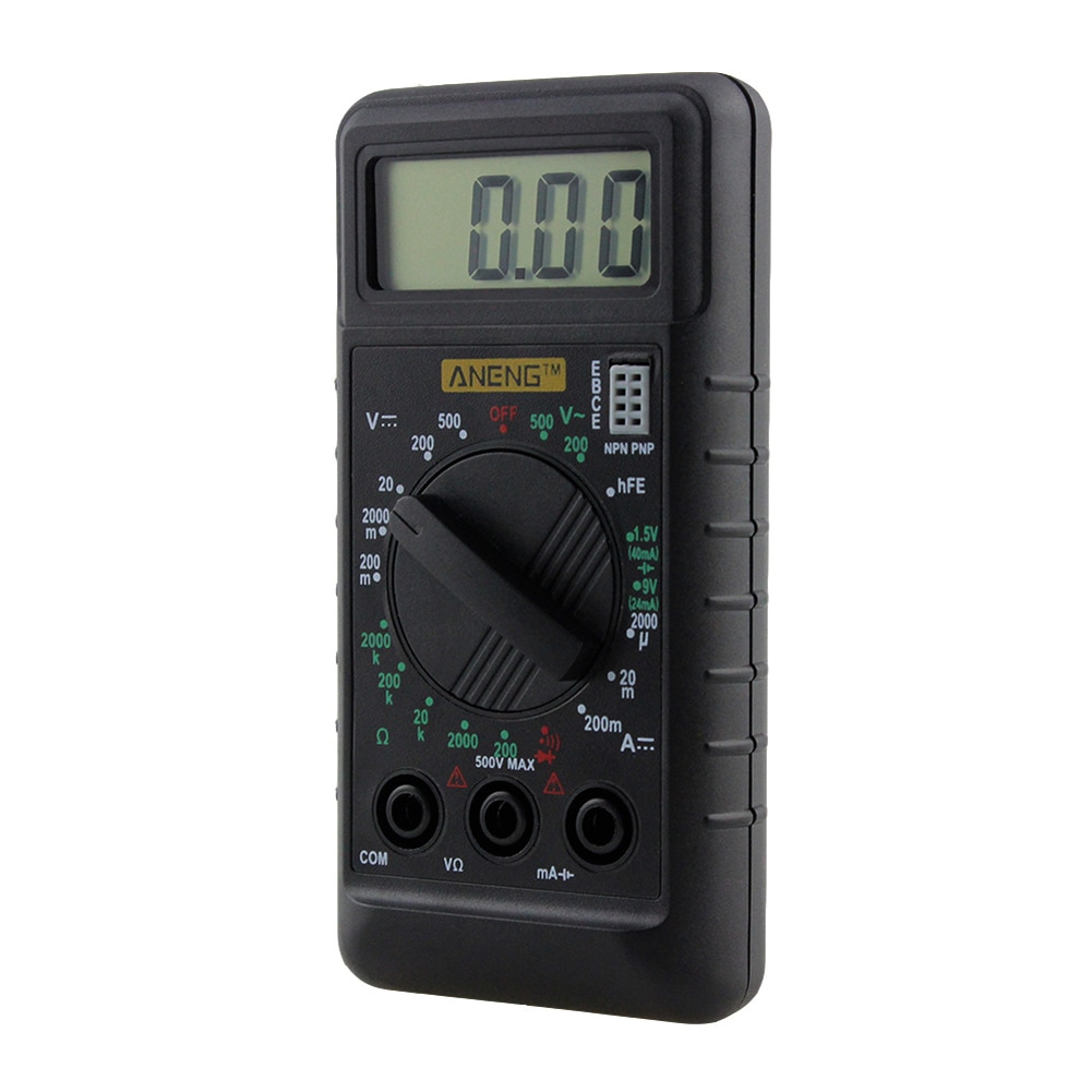 Mini Pocket Digital Multimeter Esr Meter Tester Automotive Elektrische Dmm Transistor Spitzen OHM Test Voltmeter Amperemeter w/Summer
