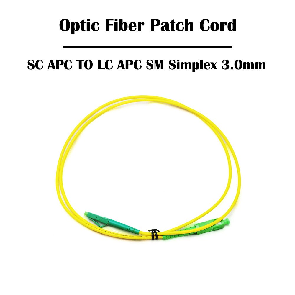 10 Pieces 1.0 Meter SC TO LC Fiber Patch Cord UPC/APC Single Mode Multi Mode Simplex 3.0mm FTTH Ethernet: APC SM