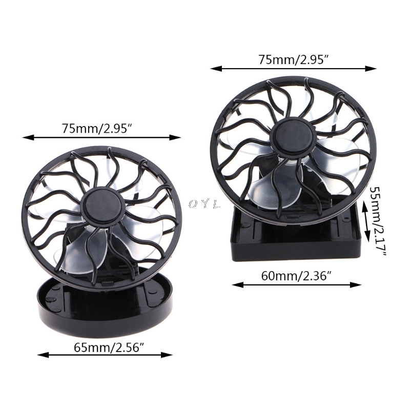 Mini Clip-on Solar Fan Direct Sun Panel Powered Portable Summer Cooling Fan For Travel Camping Fishing Outdoors Cooler
