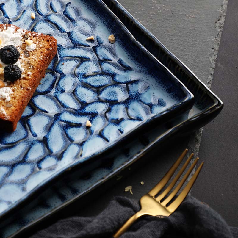 Oven Keramische Vierkante Plaat Taart Plaat Westerse Steak Plaat Lade Rechthoekige Plaat Sushi Plaat Sashimi Plaat Dessertbord