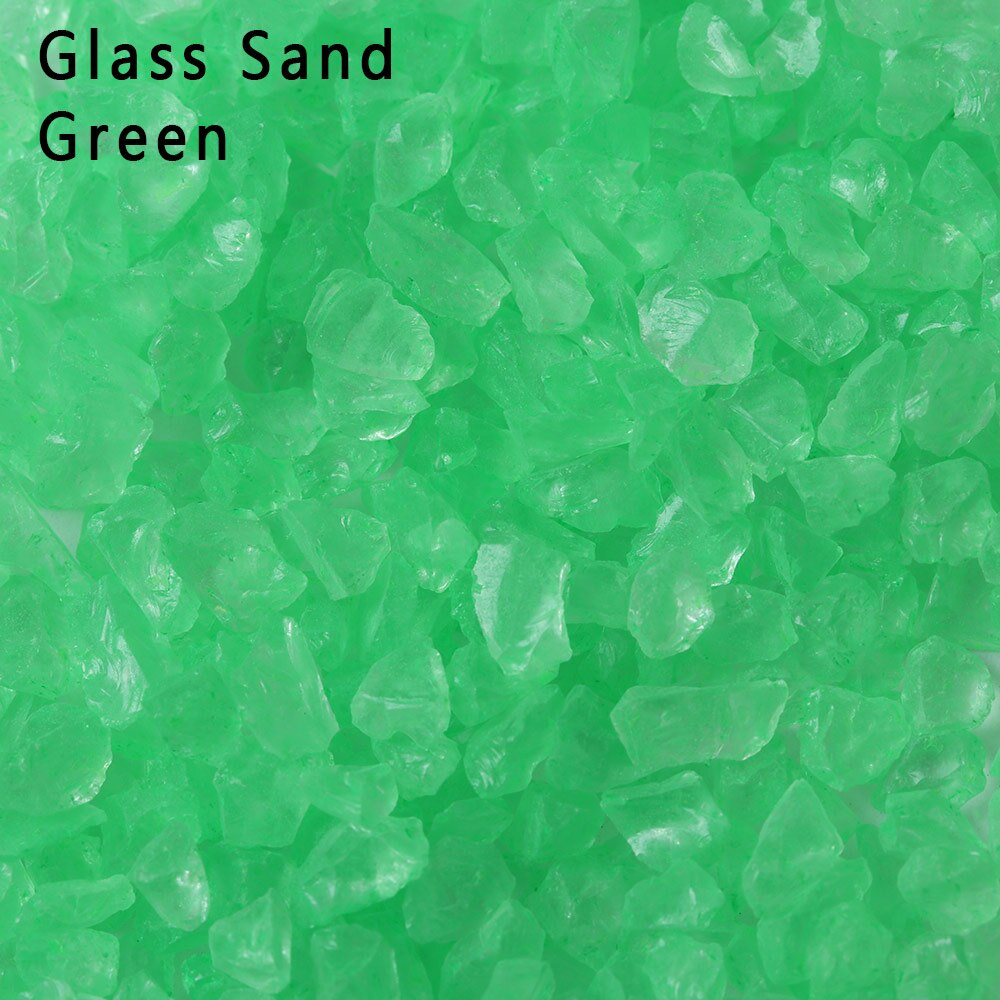 1 Bag Micro Landscape Sand Mini Stone Miniatures Terrarium Ornament Garden Aquarium Figurine Miniatures Garden DIY Accessories: glass sand green
