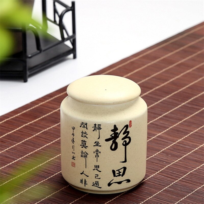 Ceramic Tea Caddies Tea Can Chinese Kung Fu Canister Tea Set Accessories Storage Jar Food Container Home Office Teaware: C