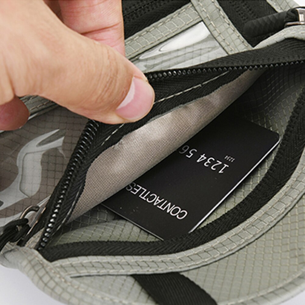 Uchwyt na paszport podróże Rfid ID Organizer robić kart kredytowych saszetka na szyję na ramię anty-kradzież wodoodporna tkanina regulowany pasek na ramię