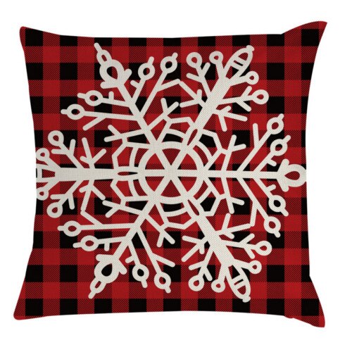 Rød plaid print god jul sofa pudebetræk pudebetræk indretning bomuld linned hjemmeindretning: 6