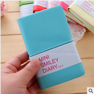 Candy Kleuren Leuke Charmant Mini Draagbare Smiley Paper Dagboek Notebook Memo nootbook