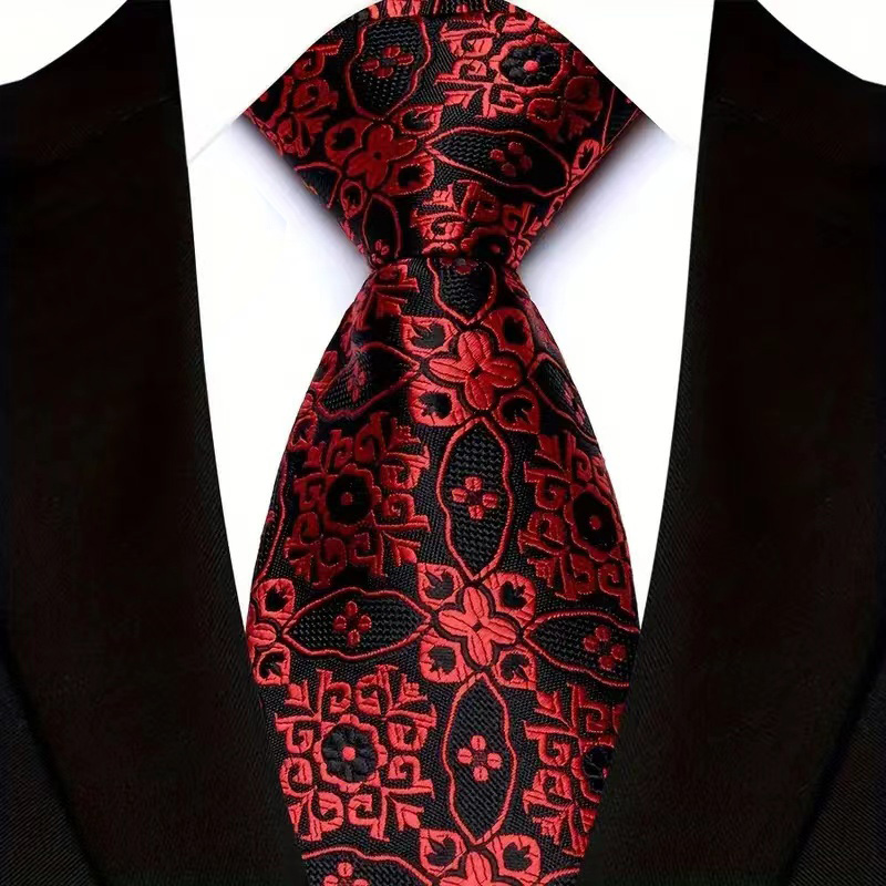 Corbata de lujo de 8CM para hombre, corbatas florales de Cachemira para hombre, novio, corbata tejida Jacquard, accesorios para de boda y negocios: Azul cielo