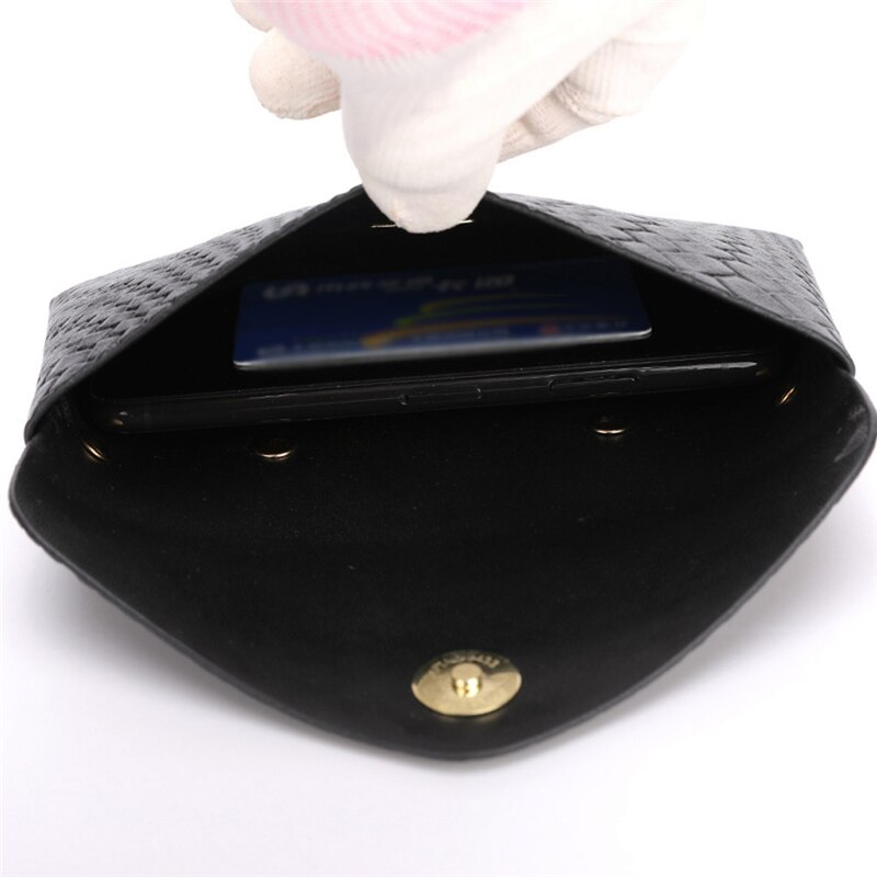 PU Leather Weaving Envelope Handbag Women Outdoor Hasp Solid Classic Messenger Bag Chest Bag Small Bags torebki damskie A40