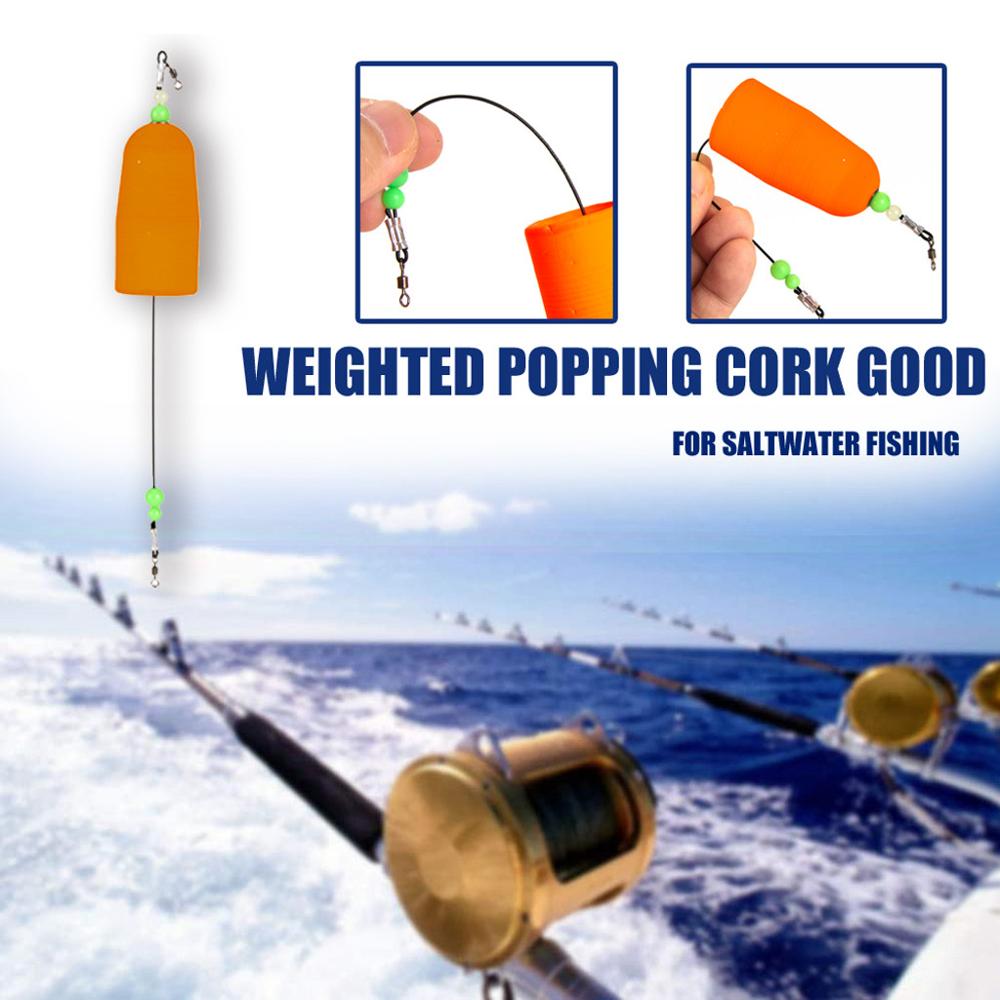 1pcs Fishing Float Weighted Popping Cork Good For Saltwater Fishing Sea Fishing Fishing Tackle Accessories Fishing Float &jw