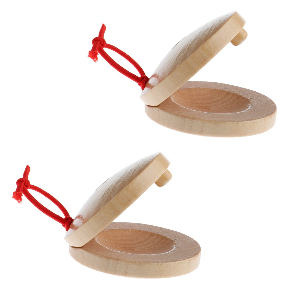 Une paire de castagnettes en bois percussions en bois Instrument de musique de Flamenco