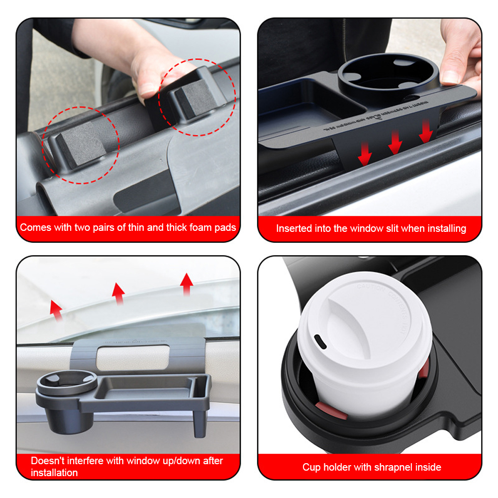 Multi Functional Car Organizer Box with Cup Drink Holder Hanging Storage Rack Side Door Window Storage Pocket Car Interior Parts