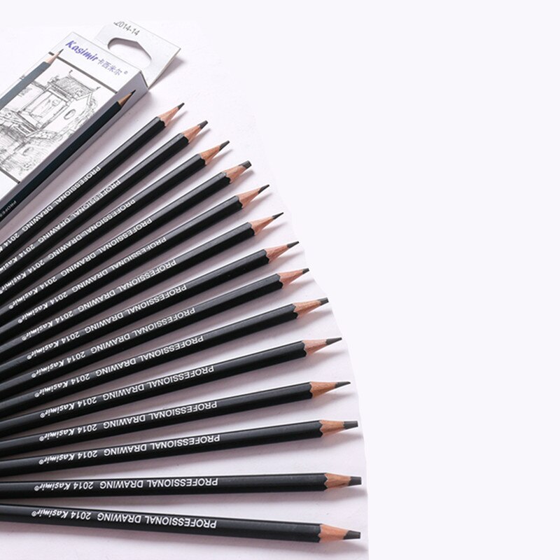 14 pcs/set Sketch Drawing Pencil Set HB 2B 6H 4H 2H 3B 4B 5B 6B 10B 12B 1B Painting Pencils Stationery Supplies