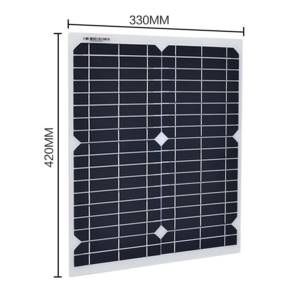 placas solares 10w 20w 30W painel solar portátil carregador de bateria kit com portas USB e 18V DC para banco de energia de telefone celular RVs de barco de carro fora da rede carregue baterias de 12V e dispositivo 5V