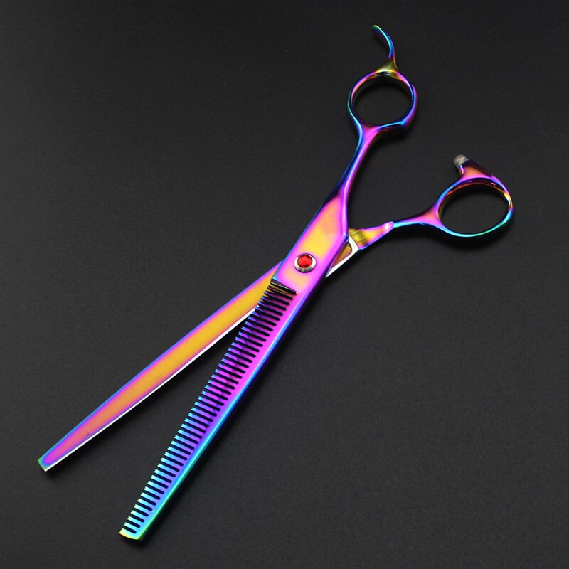 Pet scissors Straight &Thinning & Curved scissors 3pcs set +comb for dog grooming dogs shears hair cutter 7.0 inch