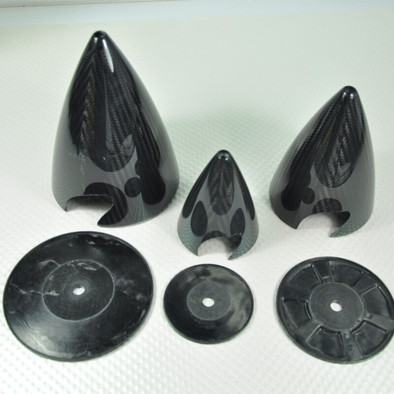 1piece 2" 2.25" 2.5" 3" 3.5" 4" 4.5" 5" 6" Cone Carbon Fiber Spinner 2 Blades CW For Gasline RC Plane Accessories