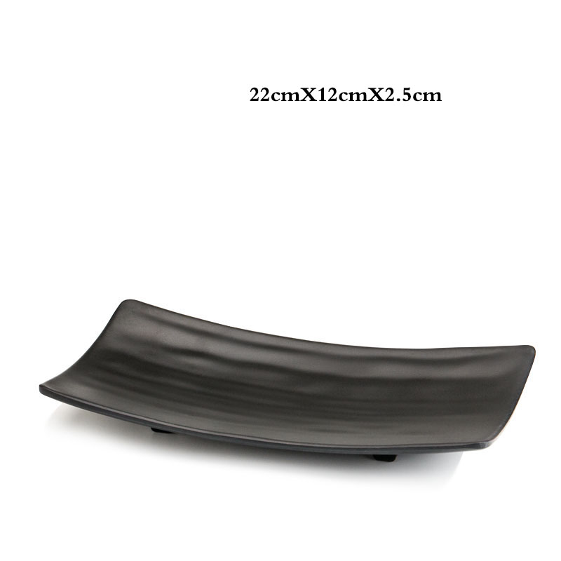 Keukengerei Set Creatieve Zwarte Food Grade Plastic Botplaat Persoonlijkheid Sushi Fruit Dessertbord Restaurant Keukenschotel: Sky Blue