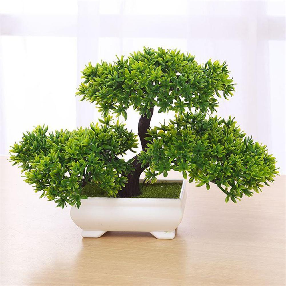 1pc Mini Bonsai Tree Artificial Plant Decoration Not Faded No Watering Potted for Office Home Decoration