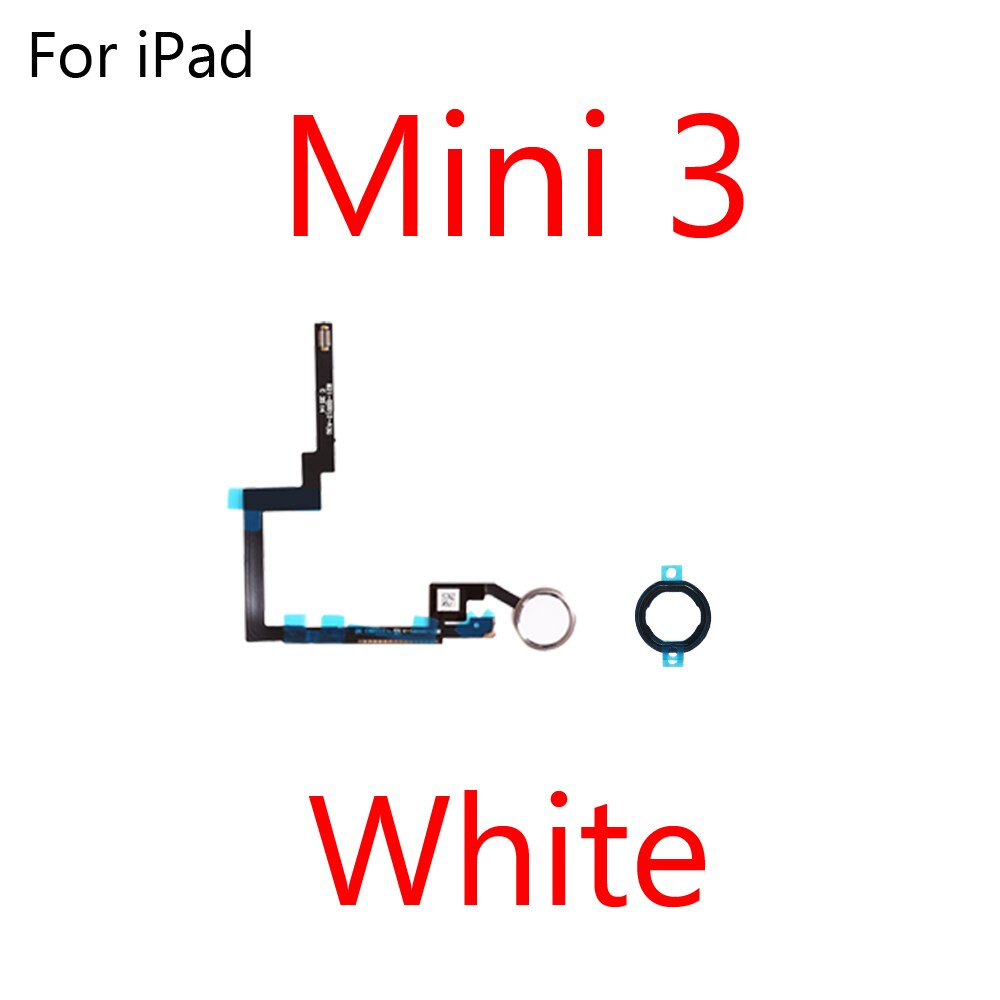 1pcs For iPad Mini 3 Home Button On Off Button Menu Key Home Flex Cable Assembly